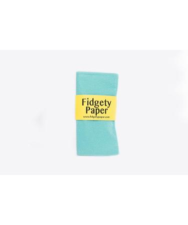 Pocket Fidgety Paper 2-Pack - Baby Paper for Teething and Play - Turquoise Blue, Black, & Grey Stripes - Buy Online on GoSupps.com