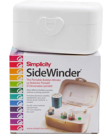 Simplicity 388175A Sidewinder Portable Bobbin Winder - 120V White - Buy Online on GoSupps.com