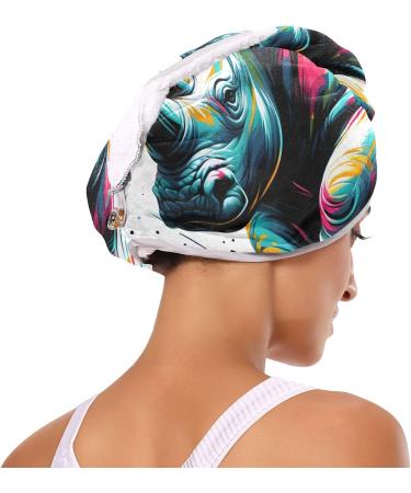 Buy Multi-Colored Rhino Hair Towel 2 Pack Super Absorbent & Quick Dry Hair Turbans for Women & Girls | International Shipping Available - Buy Online on GoSupps.com