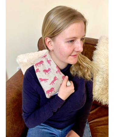 Soothing Cold or Hot Microwavable Duo Fabric Wheat Bag - Lavender Scented - Natural Relief for Aches and Pains - Pink Unicorn - Buy Online on GoSupps.com