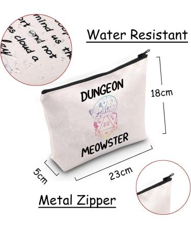 JXGZSO Dungeon Meowster Cosmetic Bag Dungeons and Cat Lover Gift Funny DND Gamer Gift Dungeon moewster  - Buy Online on GoSupps.com