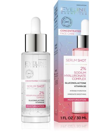 Eveline Cosmetics Face Therapy Intensive Hydrating Serum with 2% Sodium Hyaluronate Complex Gluconolactone and Vitamin B5