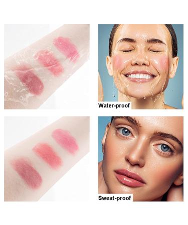 Long-Lasting Liquid Blush with Face Brush - Waterproof Creamy Formula for Cheeks (7.5 ml) - #01 001 Blush - Perfect for All Skin Types - Buy Online on GoSupps.com