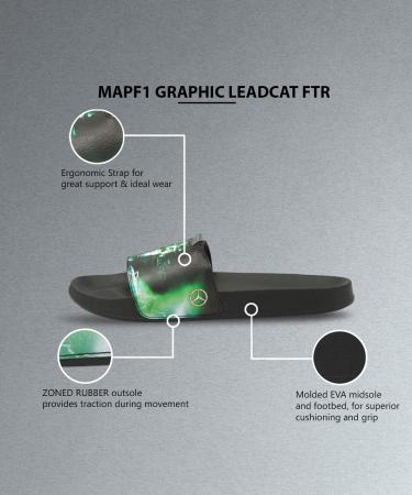 PUMA Unisex Mapf1 Graphic Leadcat FTR Slide Sandals - 42 EU Puma Black/Spectra Green | International Shipping Available - Buy Online on GoSupps.com
