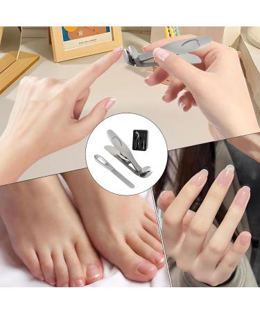 Thick Nail Clippers for Men Nail Clippers for Thick Toenails Large Stainless Steel Nail Cutter Anti-Splash Fingernail Clippers Toenail Clippers with Wide Jaws for Men Silver Gray Suit - Buy Online on GoSupps.com