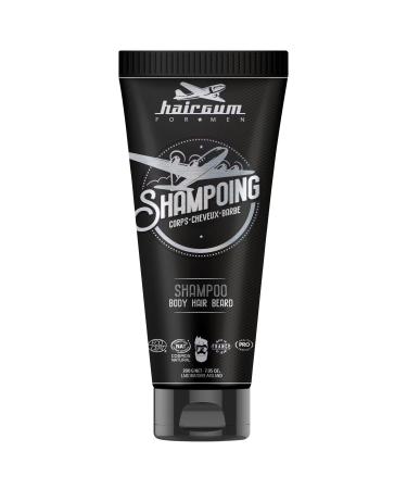 Hairgum Organic Mens Hair & Beard Shampoo - All In One Hair Shampoo For Men - Beard and Mustache Hair Moisturizing Mens Shampoo - Cleansing Hair and Beard Shampoo with Shea Oil (7 oz) 7 Fl Oz (Pack of 1)