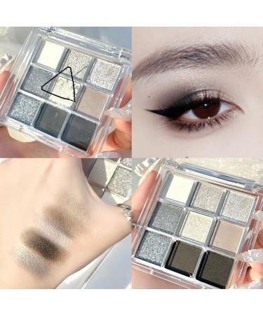 Kayswang Glitter Eyeshadow Palette - 9 Colors, Matte High Pigment, Long Lasting & Waterproof (Pink Grey) - Buy Online on GoSupps.com