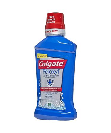 Colgate Peroxyl Mouth Sore Rinse - Mild Mint, 16.9 fl oz - Buy Online on GoSupps.com