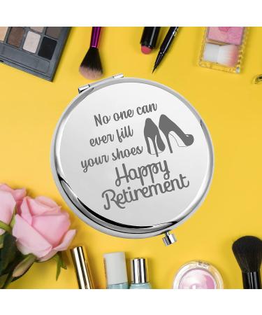 Retirement Pocket Mirror - Unique Retirement Gift for Coworker and Friends | Happy Retirement Compact Mirror - Inspirational Retirement Gift - Buy Online on GoSupps.com