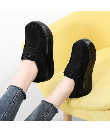 Womens Platform Loafers Mary Jane Shoes - Black, Size 6.5 - Buy Online on GoSupps.com