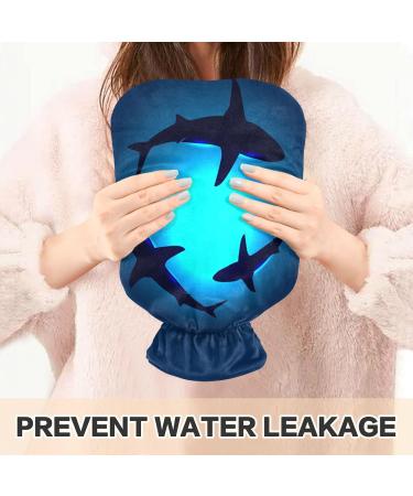 Ocean Shark Blue Heat Bottle - 1L Pain Relief Water Bag | Warm & Cold Compress for Feet & Bed Warmer - Buy Online on GoSupps.com