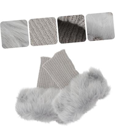 Kisangel Fur Short Boot Cuffs - Fluffy Leg Warmers & Arm Warmers | Stylish Knit Accessories for Beautiful Legs - International Shipping Available - Buy Online on GoSupps.com