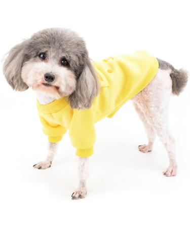 Zweitea Dogs Winter Coats for Small Dogs & Puppies - Soft Warm Jackets for Cold Weather | Chihuahua Yorkie XXL Yellow - Buy Online on GoSupps.com
