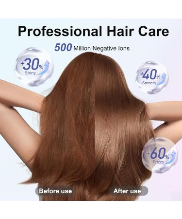XSOOH High-Speed Hair Dryer - 110000 RPM Portable Blow Dryer for Curly & Straight Hair Professional Quiet Ionic Dryer with Diffuser & Nozzle - Travel-Friendly White Design - Buy Online on GoSupps.com