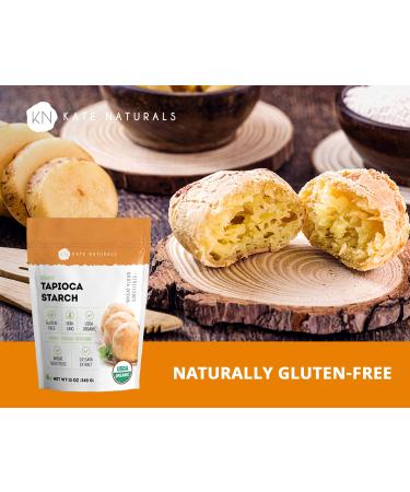 Kate Naturals Tapioca Starch Flour (12oz) - USDA Organic | Gluten Free for Baking, Soups, Boba, Body Butter - Non-GMO & Vegan - Buy Online on GoSupps.com