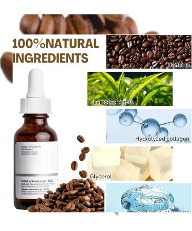 Caffeine Eye Serum Caffeine Solution 5% + EGCG Eye Serum For Dark Circles Caffeine Eye Cream for Anti Aging Wrinkle Lift Eye Line Eye Bags Removal-Firming and Plumping of Skin All Skin Types - Buy Online on GoSupps.com