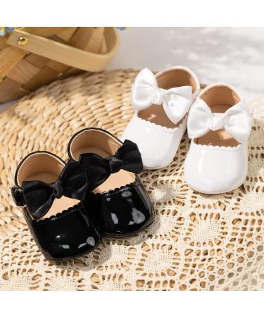 CENCIRILY Baby Girl Mary Jane Shoes | Anti-Slip Soft Sole Princess Flats for Wedding Dress | 12-18 Months, White - Buy Online on GoSupps.com