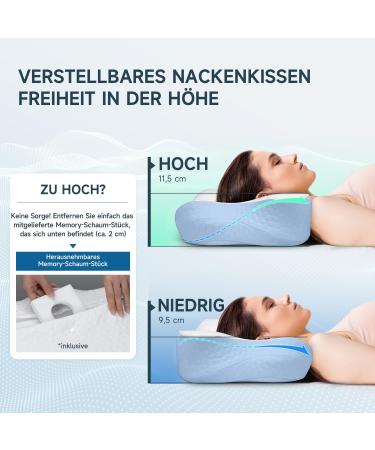 Zibroges Nude Memory Foam Pillow - Comfort for Side Back & Belly Sleepers Washable Cover 61x41x11.5cm - Shop Now for International Shipping! - Buy Online on GoSupps.com