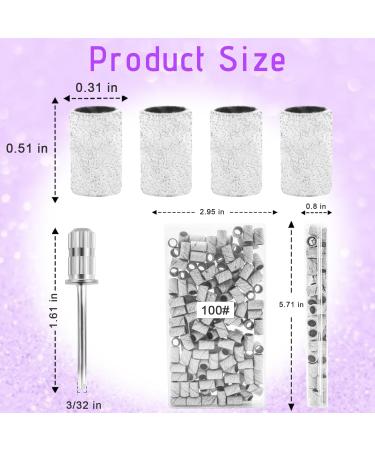 100Pcs 100Grit Nail Sanding Bands for Nail Drill | Medium Sanding Bands with Mandrel Bits | Zebra Sanding Bands 150Grit | Ideal for Acrylic Nails, Gel Manicures, and Pedicures - Buy Online on GoSupps.com