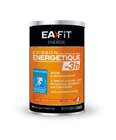 EAFIT Boisson Energ tique -3H - 500 g - Orange Sanguine - Energie - Endurance - Hydratation - Performance - Effort de courtes dur es - 10 portions - Marque Fran aise - Certifi anti-dopage Orange Sanguine 500g