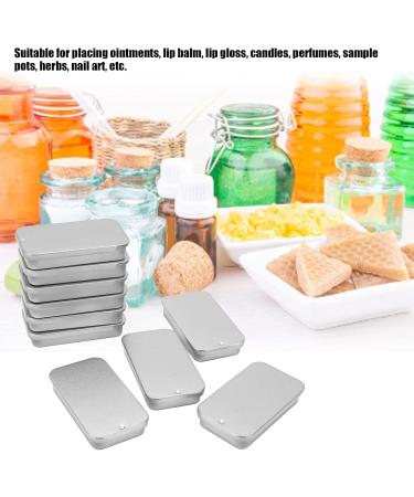 Agate Mini Storage Can Containers - 10 Pieces | Portable Empty Cans with Sliding Covers for Lip Balm & Solid Perfume - Buy Online on GoSupps.com