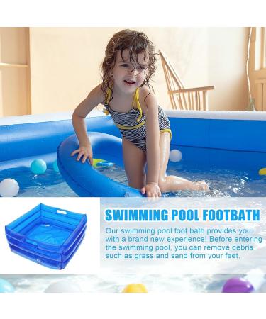 Foldable Foot Bath For Swimming Pool - Foldable Basin Adjustable Blue Foot Bath | Multifunctional Inflatable Foot Bath Foldable Foot Bath For Home Spa Portable Patio Washbasin  - Buy Online on GoSupps.com