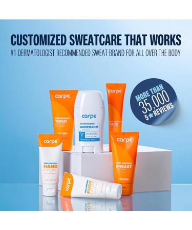 Carpe Antiperspirant Hand Lotion (Pack of 2) A dermatologist-recommended smooth lotion that helps stop hand sweat great for hyperhidrosis or excessive sweat (Original Eucalyptus) Original Eucalyptus 1.35 Fl Oz (Pack of 2) - Buy Online on GoSupps.com