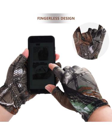 EAmber Camouflage Fingerless Hunting Gloves - Anti-Slip, Sun Protection, Lightweight - Medium - Buy Online on GoSupps.com