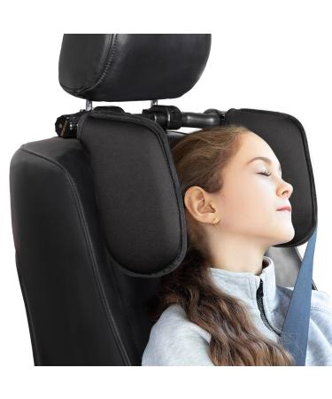 Tatar headrest car children neck pillow auto height adjustable 360 rotation soft memory foam for children and adults neck support car for sleeping - black - Buy Online on GoSupps.com