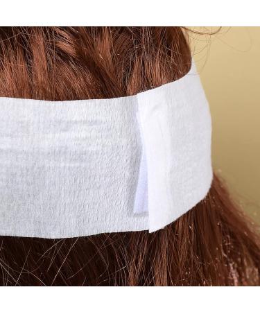 100 Pcs Disposable Spa Headbands for Women - Non-Woven White Head Wraps for Skincare - Professional Elastic Hair Band for Esthetician Supplies - Buy Online on GoSupps.com