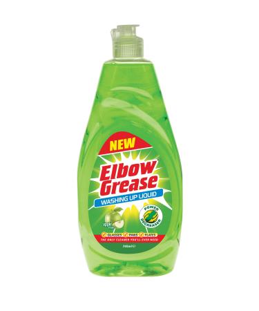 Elbow Grease Washing Up Liquid Apple Fresh Green 740 Ml Apple 740 ml (Pack of 1)