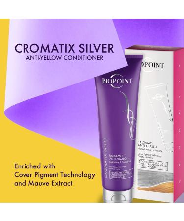 Biopoint Cromatix Silver Conditioner - Anti-Yellowing Treatment for White Gray & Blonde Hair | 150ml Shine & Moisture - Buy Online on GoSupps.com