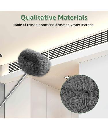 UYEXM Ceiling Fan Cleaner Duster with 2 Detachable Dusting Head Ceiling Fan Blade Cleaner with Extension Pole Adjusts 12.9 to 60inch Ceiling Fan Cleaner for Cleaning Walls Furniture Window Top - Buy Online on GoSupps.com