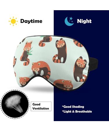Red Panda Sleep Mask - Adjustable Blindfold for Men and Women - Blocks Light for Better Sleep - Ideal for Night, Travel, and Naps - Buy Online on GoSupps.com
