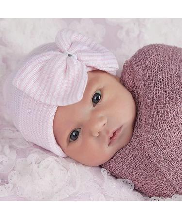 Clysburtuony Newborn Handmade Pink Knitted Crochet Hat for Babies (0-3 Months) - Buy Online on GoSupps.com