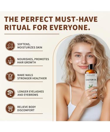 MAYJAM 100% Natural & Pure Vegetable Glycerine and Organic Castor Oil 16 Oz for Hair & Skin Premium Grade Oil - Buy Online on GoSupps.com