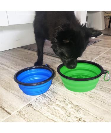 Buy Takuza Foldable Dog Bowls - 2 Piece Silicone Travel Set with Carabiner | 1000ml Feeding & 350ml Water Bowl - Perfect for Dogs On-the-Go - Buy Online on GoSupps.com