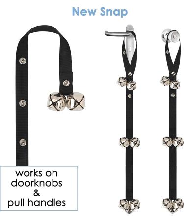 FOLKSMATE Dog Doorbells for Potty Training - 7 Extra Loud Bells - Adjustable for Housebreaking - Door Knob Ring - Dog Supplies (Black) - Buy Online on GoSupps.com