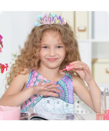 Jaczora Glitter Mermaid Headband Princess Crown Mermaid Tail Sequin Hairband Mermaid Hair Accessories Pearl Decor Tiara Headband for Party Accessories Mermaid Theme Hair Party Favors Headband - Buy Online on GoSupps.com