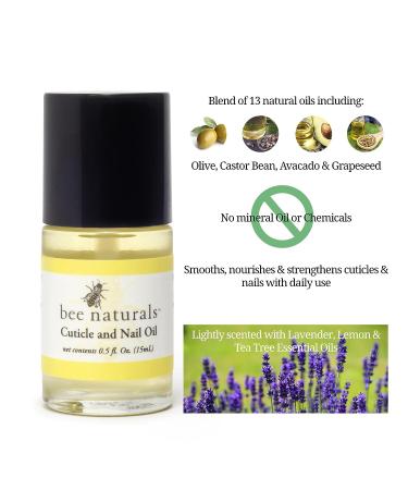 Bee Naturals Nail and Cuticle Oil Pen - Repair Dry Cuticles, Splitting, and Hangnails - With Vitamin E and Lavender, Lemon, Tea Tree - Revitalizing and Softening Formula - Buy Online on GoSupps.com