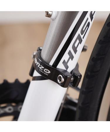 Venzo Adjustable Braze On Front Derailleur Adapter Clamp - 31.8mm - Compatible with Shimano Sram - Black - Buy Online on GoSupps.com