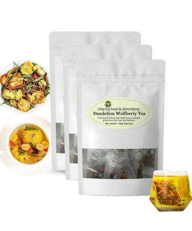 Yaepoip Dandelion Wolfberry Tea Organic Dandelion Tea Bags Organic Dandelion TeaDandelion Wolfberry Tea 3pack