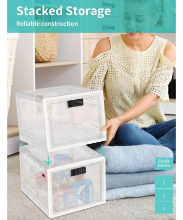 Medicine Lock Box - Safe Storage for Medications Food and Devices | Large Clear Lockable Box for Home & Office - Buy Online on GoSupps.com