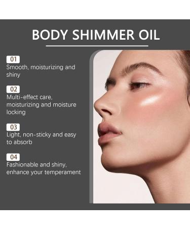  Aicocodida Glitter Face Oil Long Lasting Shiny Cheek Makeup Body Glow Shimmer Lotion 30ml (Rose Gold) - Buy Online on GoSupps.com