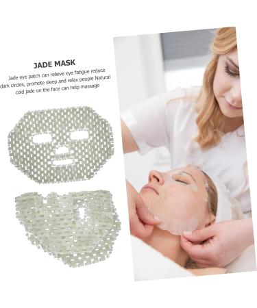 Beatifufu Jade Mask Sleep Mask Cooling Facial Sleeping Mask Soothing Mask Jade Facial Green Quartz Mask Facial Tools Sleeping Cooling Anti-Aging Facemask - Buy Online on GoSupps.com