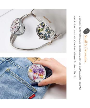 Buy 6Pcs Elegant Pill Box Case - Portable CREATIEE-PRO Medicine Organizer for Travel | Fashionable & Practical Vitamin Holder (6 Patterns 1.6 Inches - Buy Online on GoSupps.com