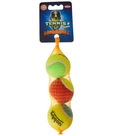 Nobby Tennis Ball with Squeaker XS: 4.0 cm 1 Net (1 x 3 pieces) Multicoloured XS