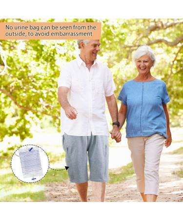 Buy Catheter Leg Bag Pants with Double Pockets - Unisex Holds 2x 2000ml Black Medium - Buy Online on GoSupps.com