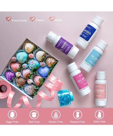 Oil Based Food Coloring for Chocolate - Nomeca 30 Milliliters Upgraded Blush Oil Food Color for Baking Cake Decorating  Edible Food Dye for Candy Melts Cookies Easter Egg Icing Fondant Meringues-1.05 Fl. Oz 7-Blush - Buy Online on GoSupps.com
