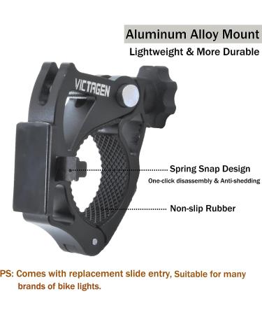 VICTAGEN Aluminum Bike Light Mount - Easy Install, Universal Bracket for Victagen & Other Bike Lights - Durable Metal Holder (1 Pack) - Buy Online on GoSupps.com